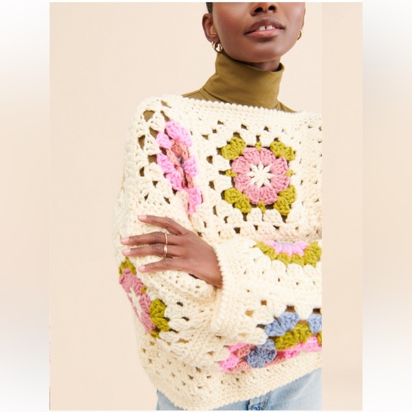 Society mano granny square pullover size 2X - Picture 4 of 7